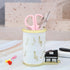 Winterworm Resin Music Notes Pencil Pen Container, Piano Pencil Cup, Musical Melody Theme Pen Holder for Home Office