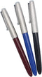 Jinhao 51A Fountain Pen Set, Set of 3 Stainless Steel with EF Nib, School Office Supplies, Diversity Colors (Blue, Red,