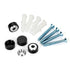 Mirror Screws, Aluminum Cap Decorative Nails for Sign Advertising Hardware, Black, F0.6, 4 Pack