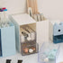 Multi-Functional Pen Holder, 5 Compartments Desk Organizer for School, Home Office, Art Supplies (White)