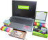 Cute Paper Boxed Self Sticky Notes Set, 2000 Pages Colorful Tape Flags, Arrow Flags, Memo Pads, 12 Colors with Holder