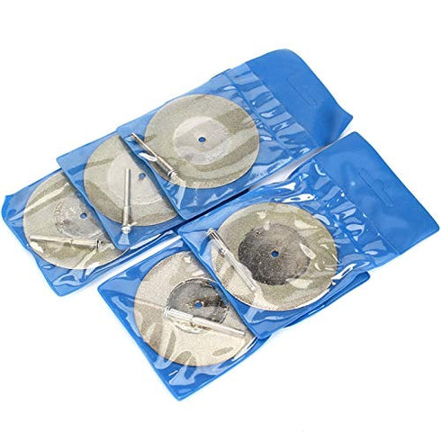 5Pcs 60mm Diamond Cutting Disc Cut Off Wheels with 5Pcs Mandrel 1/8'' Shank for Rotary Tool Drill Attachment