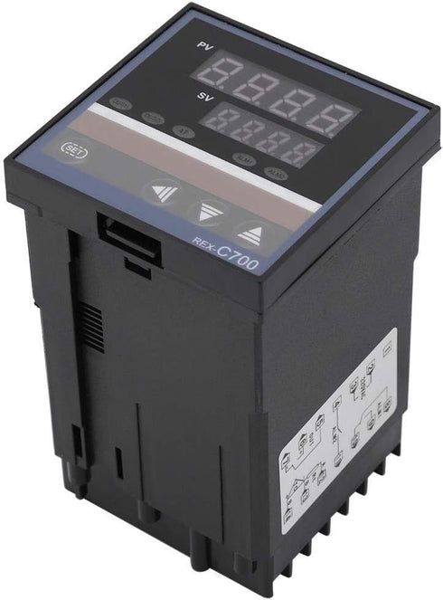 Digital Thermostat, 220V Digital Temperature Controller PID 0-400 REX-C700 for Temperature Measurement/Control