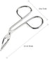 Seadiquiet Tweezers,Elbow Silver Stainless Steel Eyebrow Scissors Pliers Clip Scissors,Flat Tip Tweezers Hair Plucker