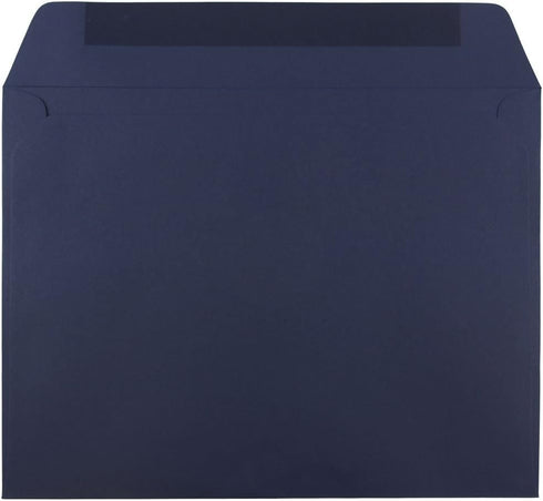JAM PAPER 9 x 12 Booklet Premium Envelopes - Navy Blue - 25/Pack