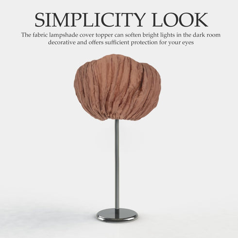 10.24X10.24 Inch Cabilock Removable Washable Burlap Lampshade Cover Cloth Lamp Shade Cover Topper Soft Light Diffuser