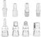 8Pcs C Type Quick Fitting 1/4 Inch Zinc Alloy Pneumatic Connector Socket and Plug Kit Parts for Air Hose