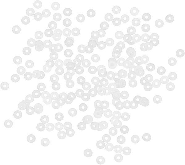 uxcell Silicone O-Rings, 3mm OD 1mm ID 1mm Width VMQ Seal Gasket for Compressor Valves, White, Pack of 200