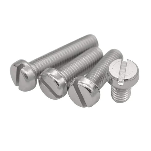 Generic GB65 M1.6 M2 M2.5 M3 M4 M5 M6 35mm x100pcs M5 Stainless Steel Slotted Cap Head Slot Column Round Cheese Head