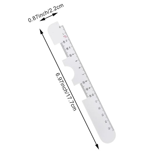 4 Pack Pd Ruler Pupil Measurement Tool, Pupil Ruler Printed 2 Sides for Left-Hand or Right-Hand Plastic Use, Pupillometers for Measuring Pupillary Distance