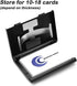 SENHAI 2 Pcs Business Card Holders, Professional Slide Out Business Card Case and Stainless Steel ID Wallet - Black