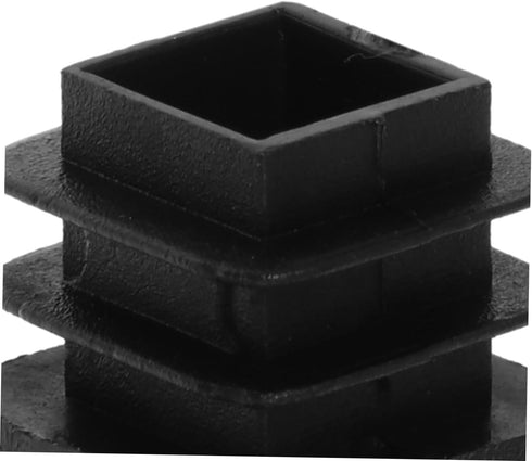 HOOWIFFY 30 15x15mm Pcs Black Square Plastic Furniture Leg Plugs End Caps Tubing Insert Floor Protectors for Square