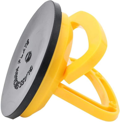 MAKERELE Glass Suction Cup Vacuum Window Lifter 4.7", Yellow Plastic Suction with Handles, for Glass,Tiles, Mirror, Granite Lifting and Objects Moving by MAKERELE