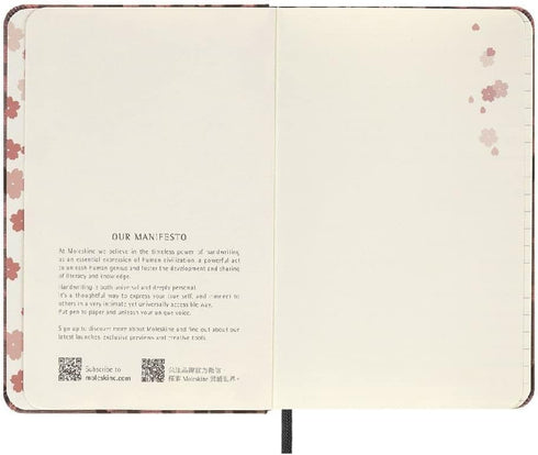 Moleskine Limited Edition Sakura Notebook, Hard Cover, Pocket (3.5" x 5.5"), Floral, Ruled/Lined, 176 Pages