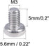 uxcell 100Pcs M3x5mm Pan Phillips Cross Head Machine Screws, 304 Stainless Steel Fasteners Bolts