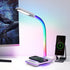 SMARTERIOR Sync,Dimmable RGB Gaming Desk Lamp with Music LED Lamp with Wireless Charging Station,USB Charging