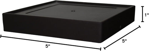 Classy Caps TRA45B Base, Imperial Aluminum, 4.5" x 4.5", Black