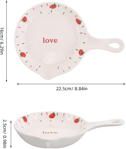 Ipetboom Strawberry Ceramic Baking Pan: Oven-Safe Casserole Dish for Cheese Pasta & Casseroles - Oven Ceramic Lasagna
