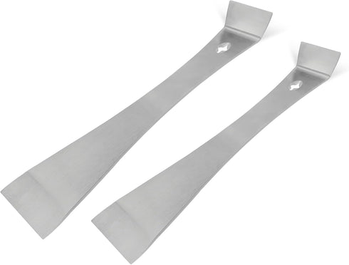 2-Piece Stainless Steel Mini Pry Bar Scraper Set, Ultra Sharp Trim Puller and Flat Pry Bar for Trim Removal