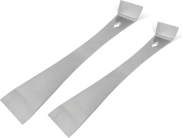 2-Piece Stainless Steel Mini Pry Bar Scraper Set, Ultra Sharp Trim Puller and Flat Pry Bar for Trim Removal