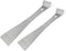 2-Piece Stainless Steel Mini Pry Bar Scraper Set, Ultra Sharp Trim Puller and Flat Pry Bar for Trim Removal