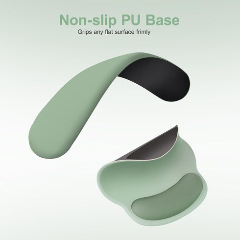 Set, MOSISO Wrist Rest Support for Mouse Pad&Keyboard Circle Curved Ergonomic Mousepad&Coaster Non-Slip Base