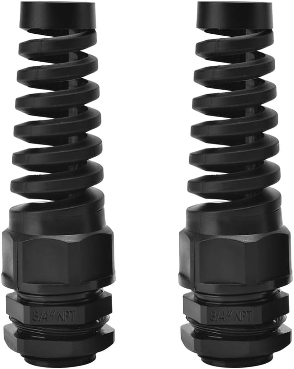 Strain Relief Cord Connector, CGELE 2 Pack NPT 3/4" Waterproof Cable Gland Cord Grip Adjustable Connector