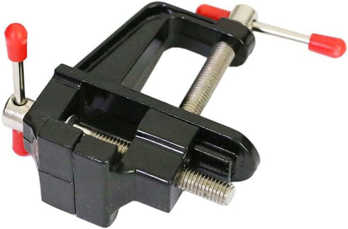 Mini Table Bench Vice Clamp for Jewelry Model Making DIY Repairs Modelling Painting and Crafting-Black (aluminum alloy)