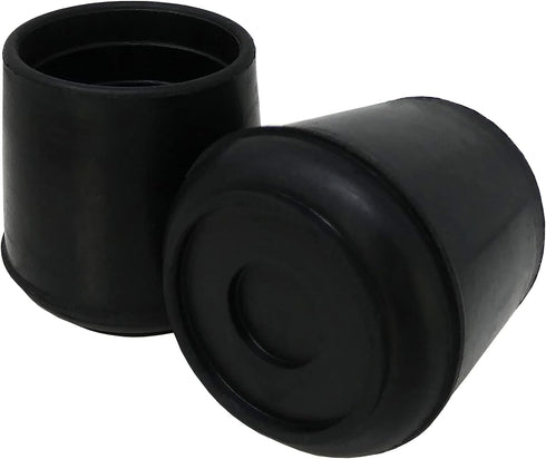 Shepherd Hardware 1-1/2" Round Non-Marking Rubber Slip-On Chair Leg Tips, Nonslip Protective