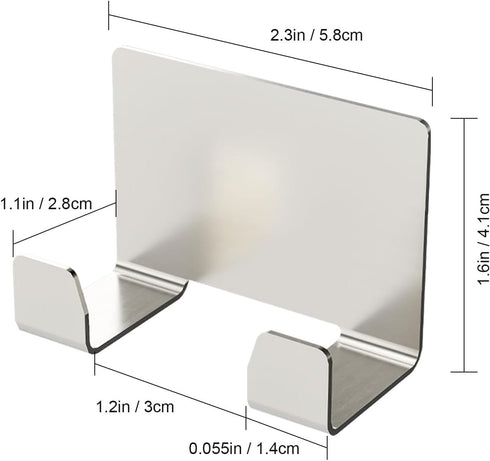 2 Pack, Razor Shower Holder, Wall Hooks with Loofah and Razor Hooks