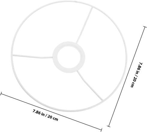 20Cm E27 DIY Round Lampshade Frame Diameter Metal Lampshade Accessory Ring for Base Pendant Ceiling Lamp Chandelier
