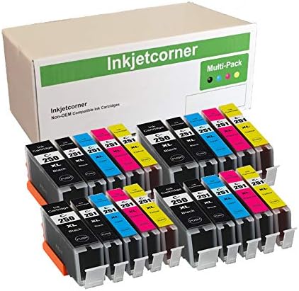 Inkjetcorner Compatible Ink Cartridges for PGI-250XL CLI-251XL (20 Pack) for MX922 MG5520 MG5522