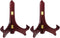 BANBERRY DESIGNS Premium Quality Mahogany Wooden Easels, Set of 2, 9" H, Ideal for Large Plates, Plaques, Books