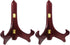 BANBERRY DESIGNS Premium Quality Mahogany Wooden Easels, Set of 2, 9" H, Ideal for Large Plates, Plaques, Books