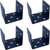 4 PCS Heavy Duty Steel Half Post Base for 4x4 Post Anchor Connector, Mounting Joist Hanger Brackets for Wood Posts