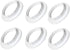 Baoblaze 6 E26 E27 Pieces Light Base Shade s Lamp Shade s Replacement Retainer for Pendant Lights Table Lamp, White PP