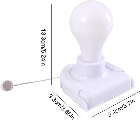 Generic Bulb Pull Cord Battery Light Mini Lamp, Portable Hanging Design, Simple Install Control, Compact Decorative