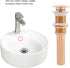 Zerodis Basin Sink Unslotted Pop Up Click Clack Sprung, Plug Drain Assembly for Bathroom Sink (Rose Gold)