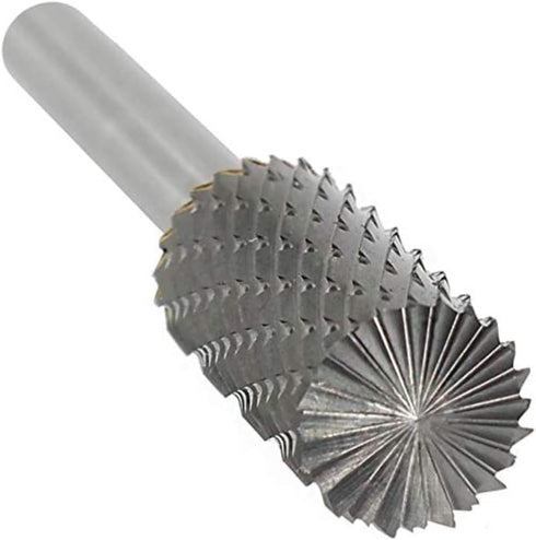 SB-5 Tungsten Carbide Burr, Cylinder Shape Double Cut Rotary Burrs File, 1/2'' Cutter Dia