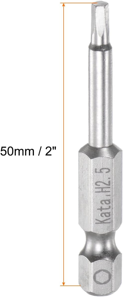 H2.5 Hex Screwdriver Bit 1/4" Hex Shank 2" Length Magnetic Screw Driver Power Tool