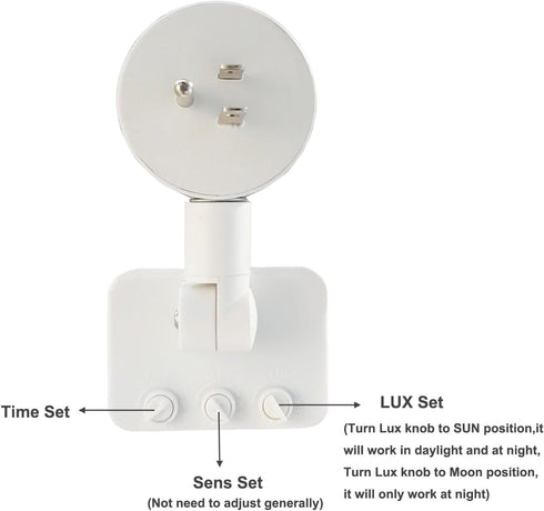 Taigeguang (2 Pack) Motion Sensor Switch Indoor Plug in Motion Sensor Light Sockets Adjustable Motion Activated