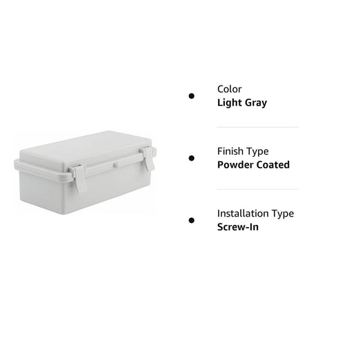 Sunnyglade ABS Plastic Dustproof Waterproof IP65 Junction Box, Durable Electrical Project Enclosure with Lock