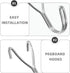50pcs 2.5-inch Homoyoyo Small Metal Pegboard Hooks J Shaped Utility Hooks for Kitchen Utensils Tool Bench Display