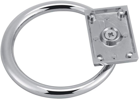 Gsycle (111x56x38mm) Stainless Steel Drop Pull Handle, Shiny Silver Chair Back Ring Pull with Screws for Cabinet, Door