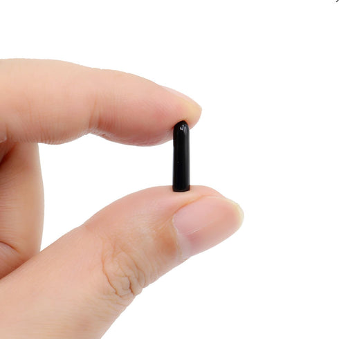 50pcs Screw Thread Protectors 2mm ID Rubber Round End Cap Cover, Flexible Tube Caps, 15 mm Long (Black)