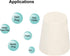 MECCANIXITY Rubber Tapered Plug, 17mm to 23mm Solid Test Tubes Bungs Stopper White for Lab Home, 12 Pieces