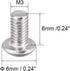 uxcell M3x6mm Machine Screws, Hex Socket Round Head Screw, 304 Stainless Steel Fasteners, 50pcs