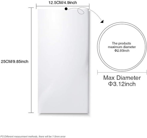 PYD Life 50 PCS Sublimation Shrink Wrap Sleeve White Bags 10 x 5 Inch for 20 OZ Tumbler, Heat Transfer Shrink Wrap