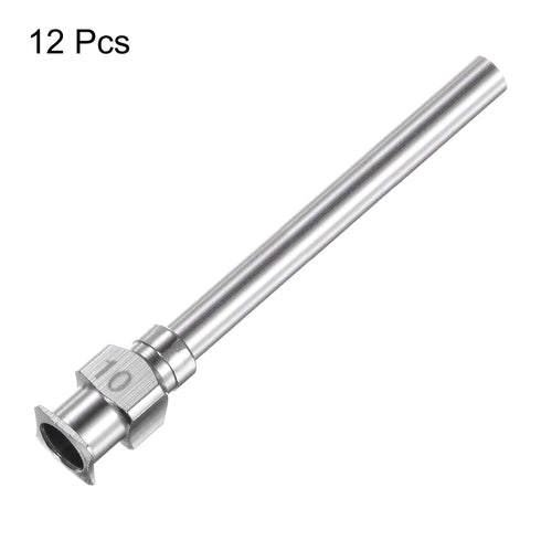 12pcs 10Gauge Stainless Steel Dispensing Needles, 1 1/2" Blunt Tips Luer Lock for Thick Liquids, Ink, Glue