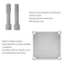 MAKERELE Waterproof Outside Electrical Box Grey 3.74 x2.56 x2.17 (956555mm) IP67 Small ABS Plastic Case with 2 NPT